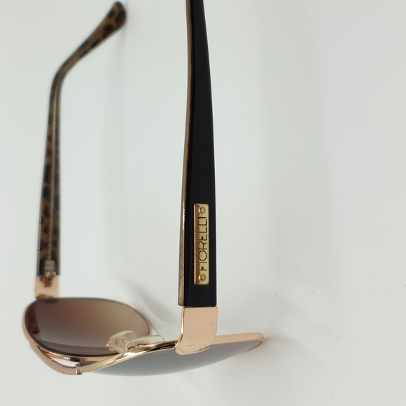 ⬇️$40⬇️Forielli Brown Lens Gold tone Metal Aviator Sunglasses Rome - Picture 14 of 16